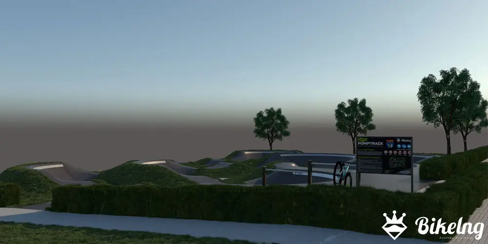 3D vizualizácia pumptracku – pohľad zhora
